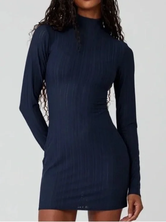 NWT ALO Yoga Euphoria Long Sleeve Dress- Navy/ Size X-Small