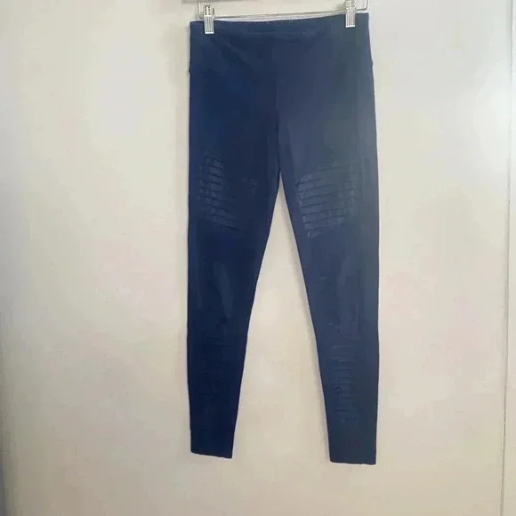 Alo yoga blue moto‎ leggings XS