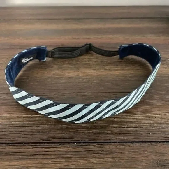 Glam Headbands Blue Striped Adjustable Active Headband