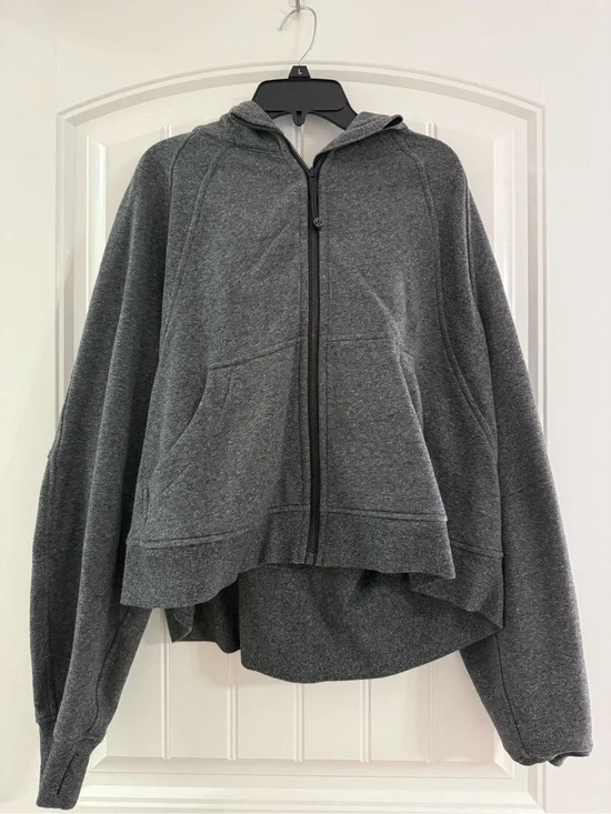 lululemon athletica Dark Gray Hooded Zip Bomber Jacket