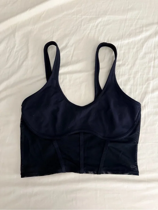 Alo black corset top small