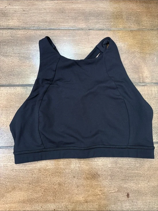 Lululemon free to be serene high neck sports bra black size 8