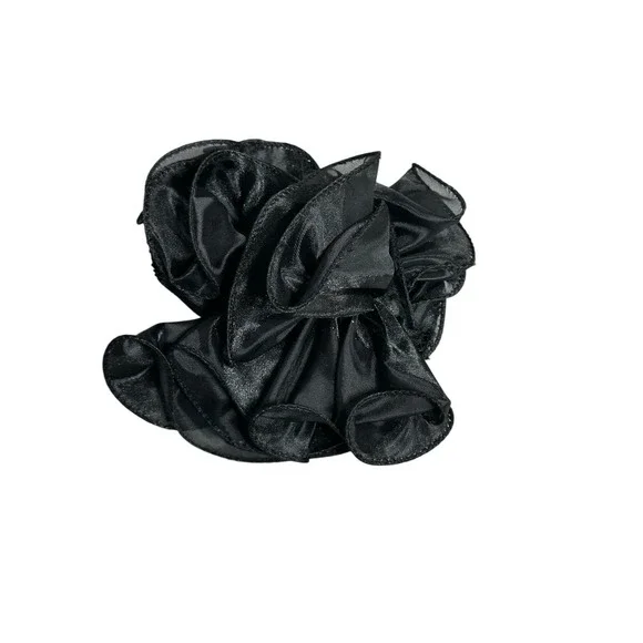 NEW fancy ribbon hair‎ claw clip accessory BLACK Y2K