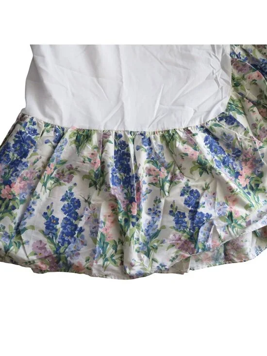 Vintage Laura Ashley Abbeville Floral King Bed Skirt 13