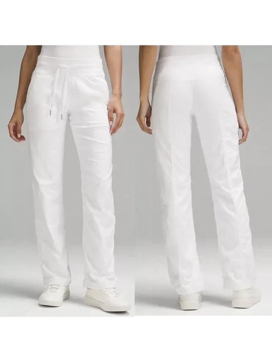 Lululemon White Dance Studio Pants Mid-Rise Athletic Athleisure Women’s Size 6