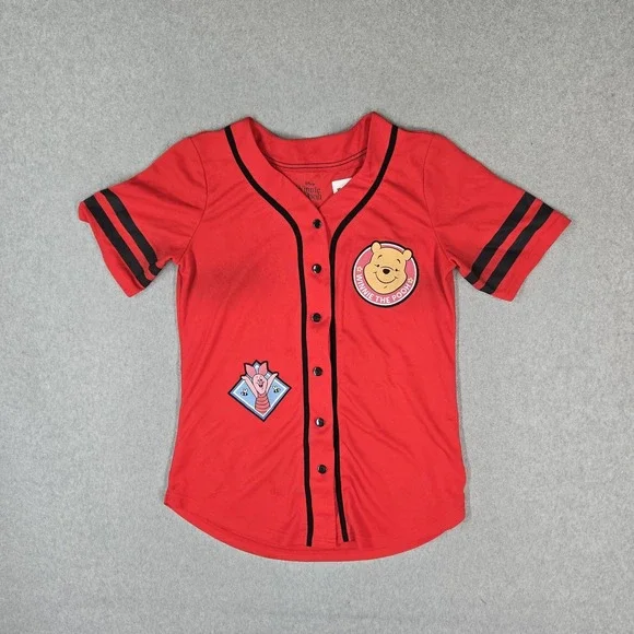 Disney Winnie The Pooh Junior Jersey XL Red Graphic Winnie The Baseball
