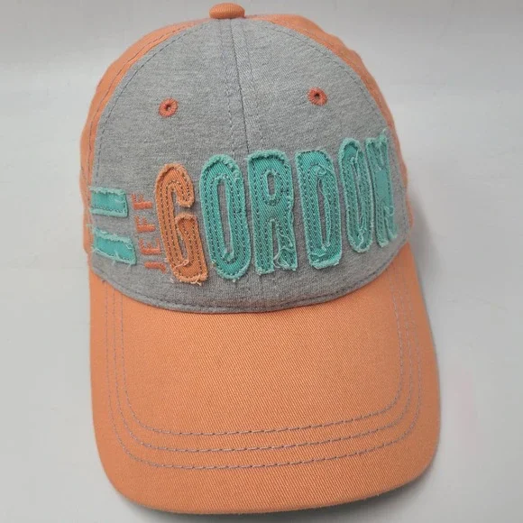 Vintage Women Jeff Gordon Hat Strapback‎ Chase Gray Coral Blue NASCAR Racing #24