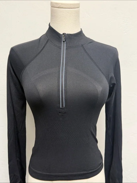 lululemon athletica Black Long-Sleeve Half-Zip Performance Top