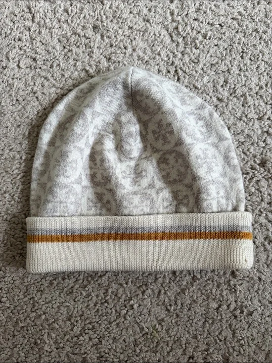Tory Burch Cream Knit Beanie