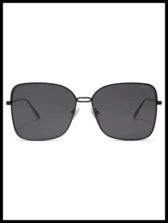 Oversized Square Sunglasses Men Women UV400 Protection Large Metal Frame Shades