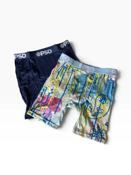 PSD Youth Boxer Briefs Paisley Drip 2 Pack Boys Size Large