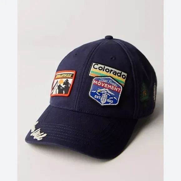 AMERICAN NEEDLE  Mountain Made Baseball Cap - Navy by Free People Moveme…