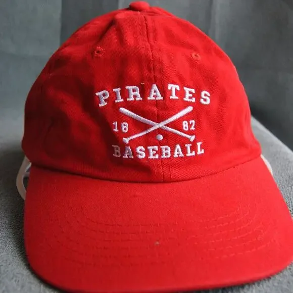 Pittsburgh Pirates Baseball 1887 Red Dad Hat w/ Adjustable Strap