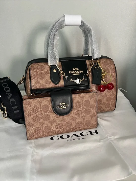 Coach Rowan Satchel With Matching Wallet