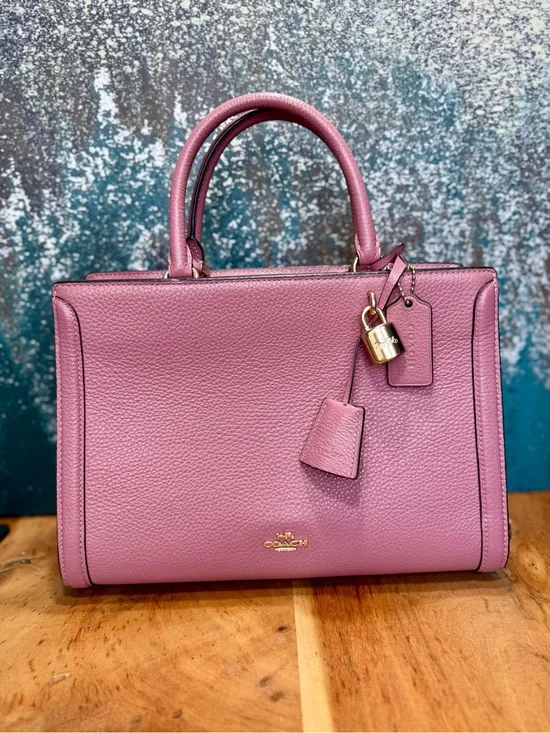 Coach Barbiecore 2020 Zoe Satchel Lavender Pebbled Leather Satchel/Crossbody