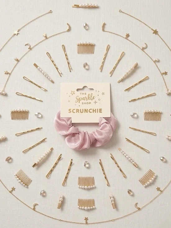 🌸 The Sparkle Shop Scrunchie Satin or Floral Hair Tie | OS Girl ✨🎀