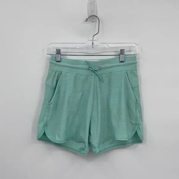 All in Motion Activewear Running Elastic Waist Shorts Green Girl's Size XL 14/16