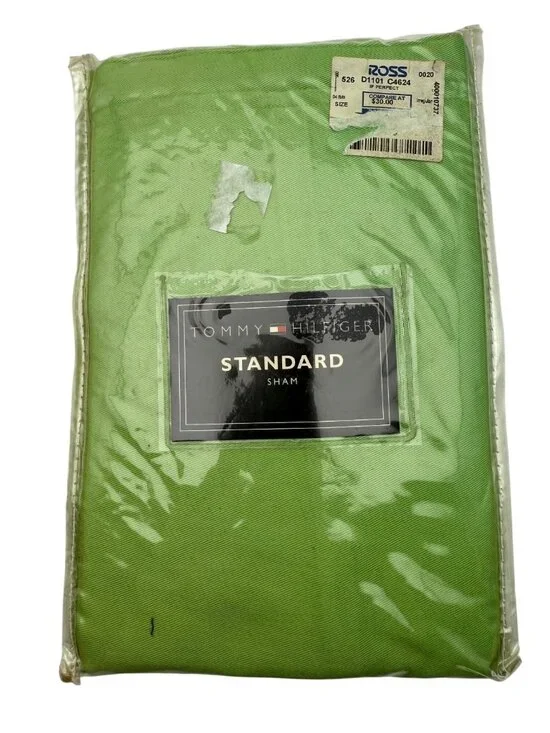 Tommy Hilfiger Standard Sham Lime Green Hilfiger Classics Chino 100% Cotton
