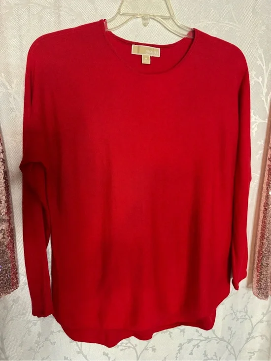 Michael Kors Bright Red Crewneck Sweater