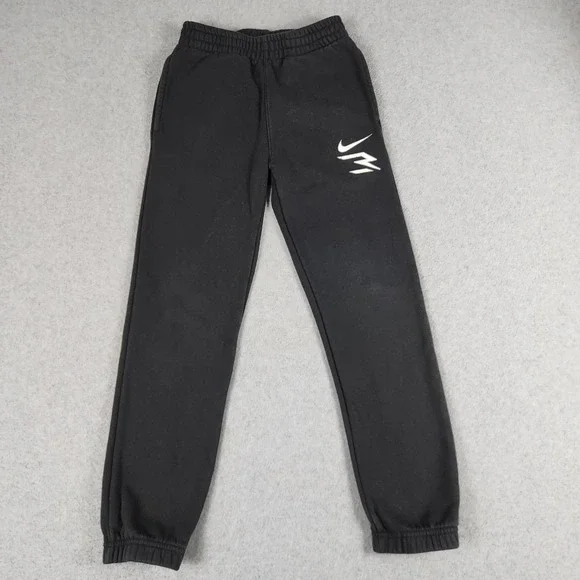 Nike 3Brand Joggers Sweatpants Boys M Black Fleece Lined Athletic Performance
