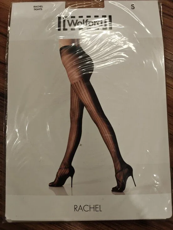 Wolford Rachel Black Sheer Patterned Tights