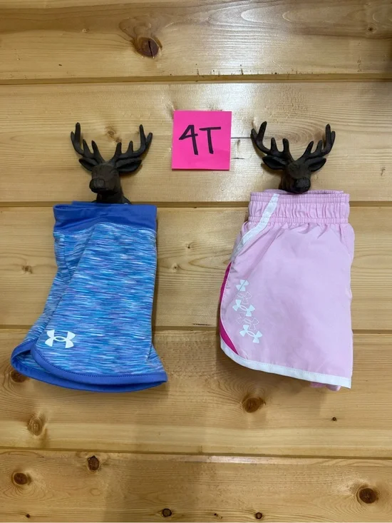 Under Armour Girls' Athletic Shorts & Skort Set - Pink & Blue
