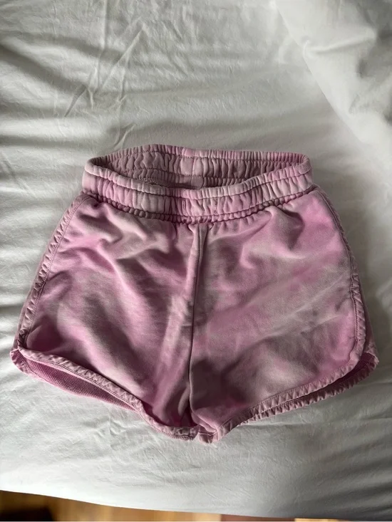 Kids Pink tie-dye Elastic-Waist athletic Shorts