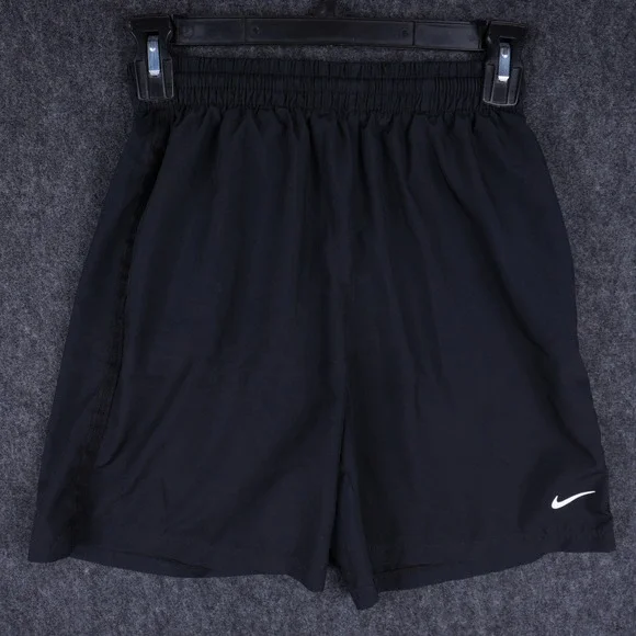 Nike Dri-FIT Athletic Shorts Kids Large Black Excellent Swoosh Logo Activewear