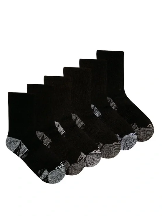 Avia Women's All Sport Cushion Mid Crew Socks, 6-Pack Size 4-9