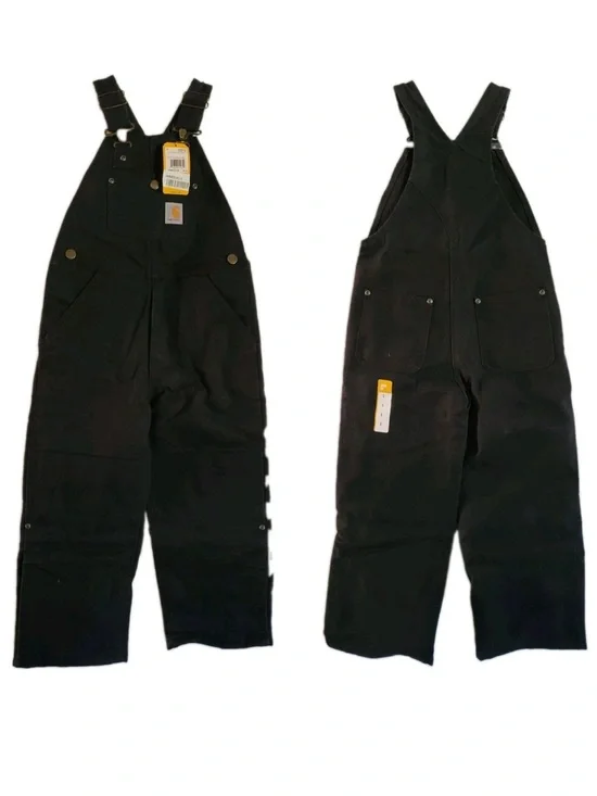 Carhartt Duck Canvas Insulated Bib Overalls Loose Fit Quilted Lining OX8662