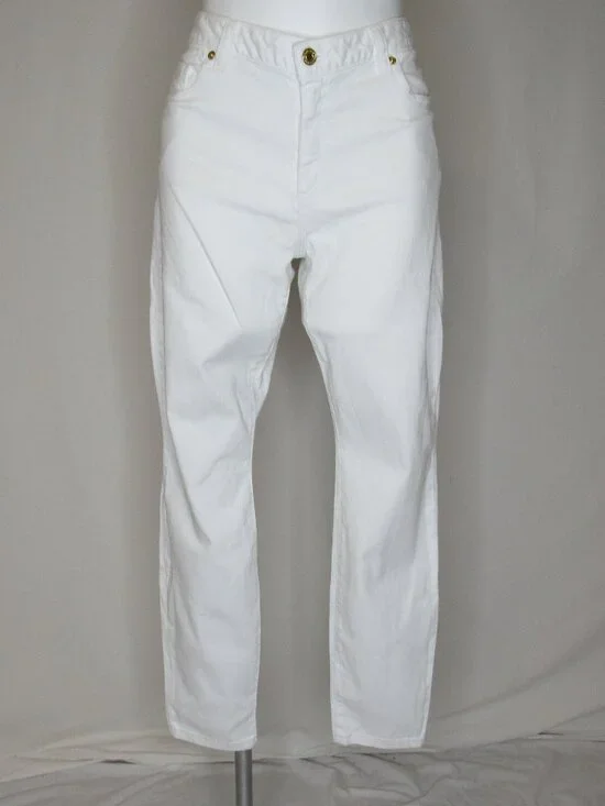 Michael Kors White Denim IZZY SKINNY Jeans 30