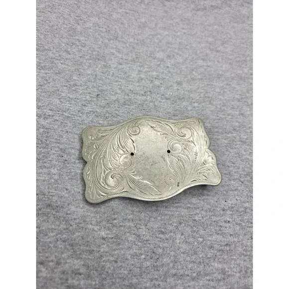 Vintage Large Nickel Silver Filigree Southwestern Belt Buckle Western