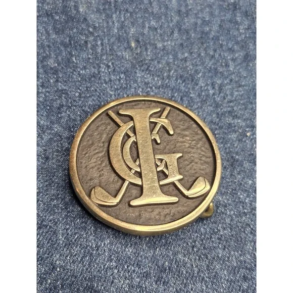 Handmade Anacortes Brass Works Vintage Initials Belt Buckle