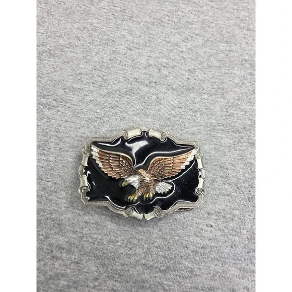 Vintage 1983 American Bald Eagle 3D Heavy Belt Buckle Made in USA Patriotic