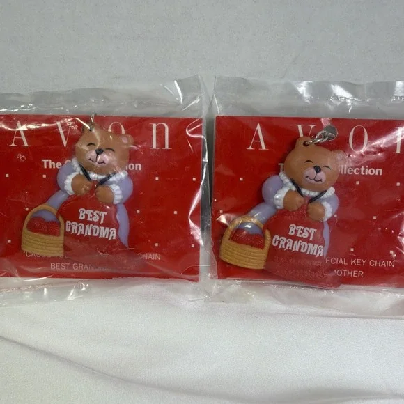 (2) Vintage Avon Best‎ Grandma CAUSE YOU'RE SPECIAL Key Chain SEALED 80s