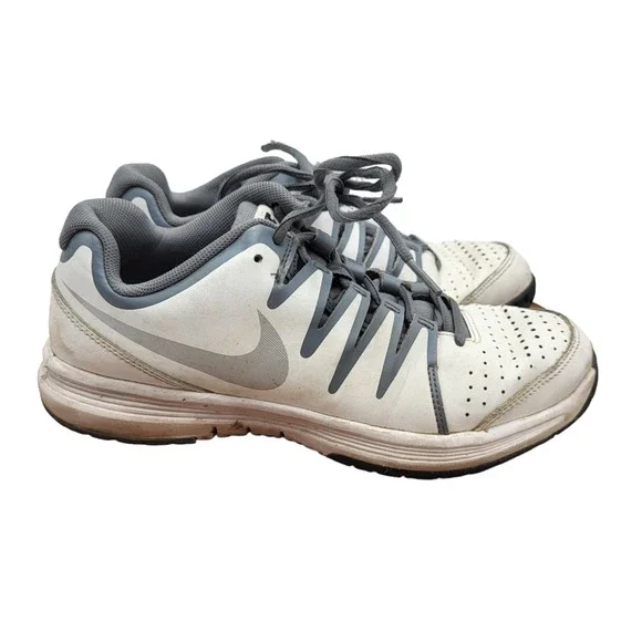 Nike Vapor Court Running Shoes Womens Size 8 631713-100 White Gray Trainers‎