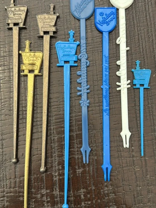 Vintage Holiday Inn Swizzle Sticks - 8 pc. Hotel Travel Memorabilia Lot