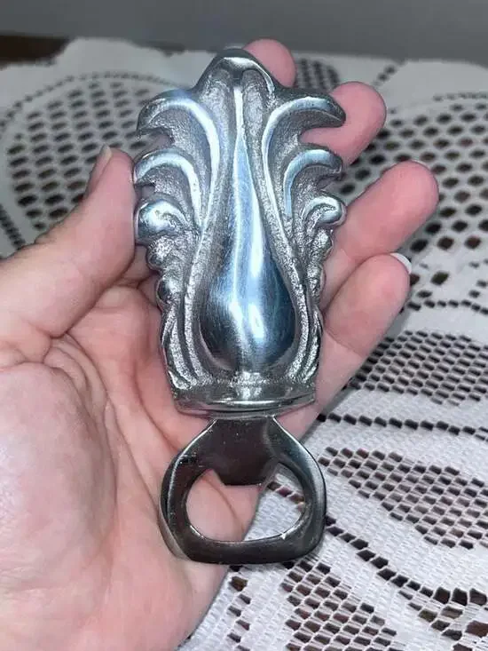 Vintage Metal Decorative Leaf and Scroll Bottle Opener Made in India
