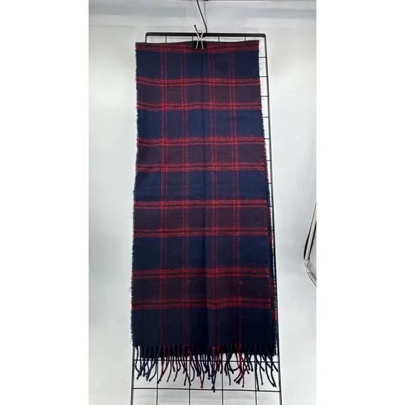 Johnstons of Elgin Scarf all Lambswool Plaid Plaid Winter Fringe 62x12