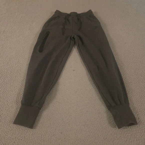 Nike Pants Womens Small Charcoal Team Tech Fleece Tapered Jogger Zip Pocket