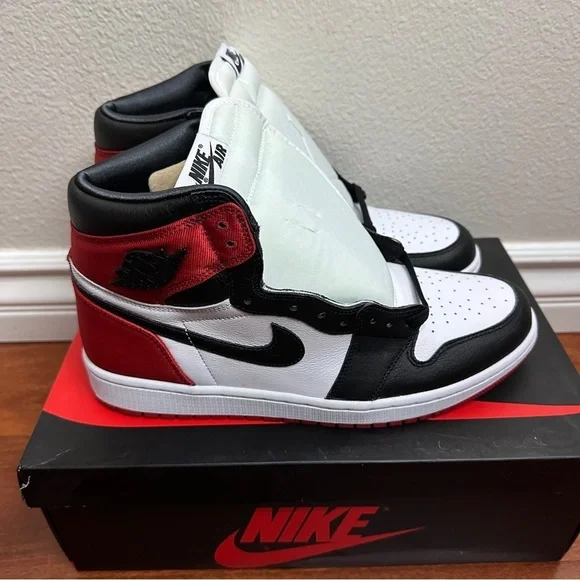 Jordan 1 Retro High Satin Black Toe (Women's) Size 12