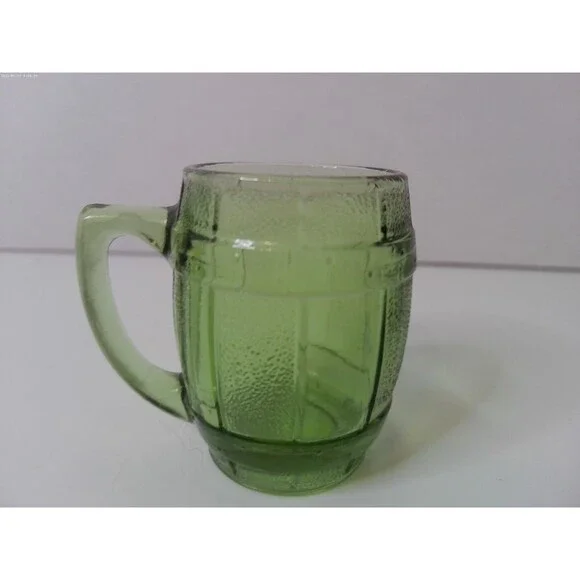 Tooth Pick Holder Green Color Whiskey Barrel Shot Glass 2-1/4”