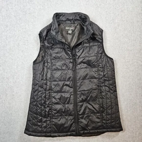Just One Youths Girls Size Large L Black Vest Puffer