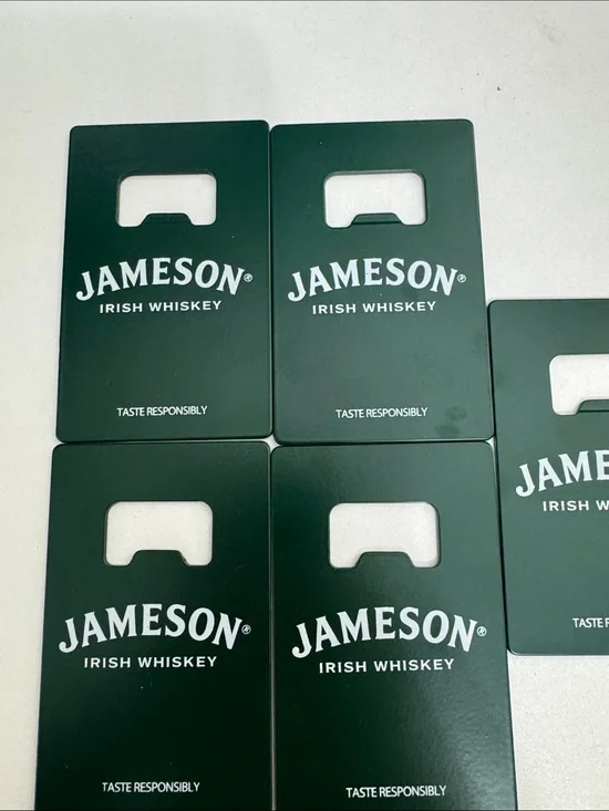 Jameson Green Card Bottle Opener - Irish Whiskey Branded