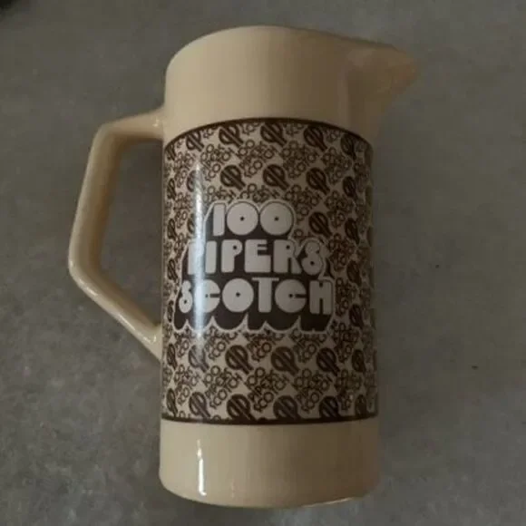 Vintage Seagrams 100 Pipers Scotch Whisky Pitcher Barware