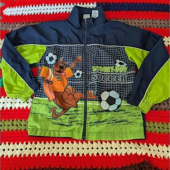 Scooby‎ Doo vintage boys soccer lightweight jacket size 8/10