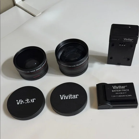 Vivitar Digital Camera Lens and Battery Pack - Black