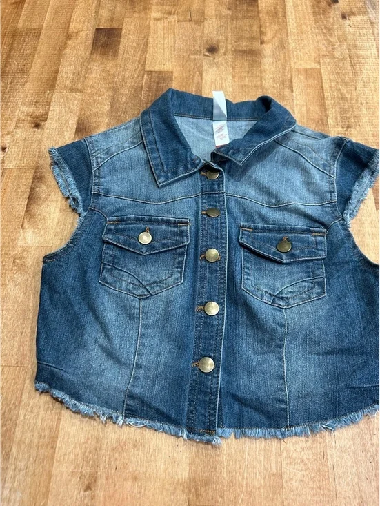 No Boundaries Girls' Denim Vest Size M (7-9)