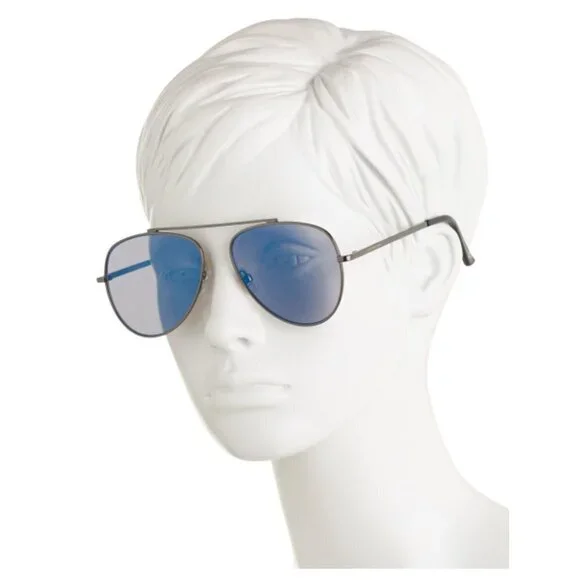 NWT Lucky Brand Capitola Aviator Sunglasses Blue