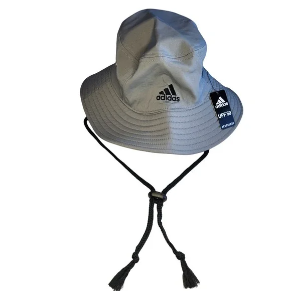 ADIDAS Aeroready UPF 50 Bucket Hat Gray Color One Size Adult Size Quick Dry‎